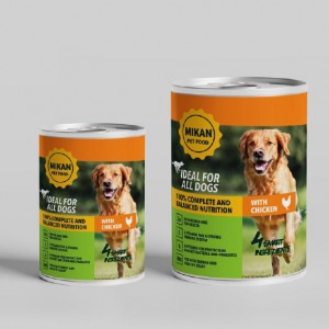 MIKAN- Hrană umedă completă pentru câini adulți cu aromă de pui